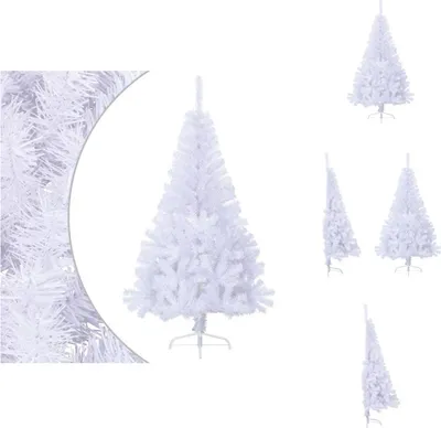 Immagine prodotto di vidaXL Mezzo albero di Natale artificiale con supporto bianco 150 cm PVC - Alberi di Natale