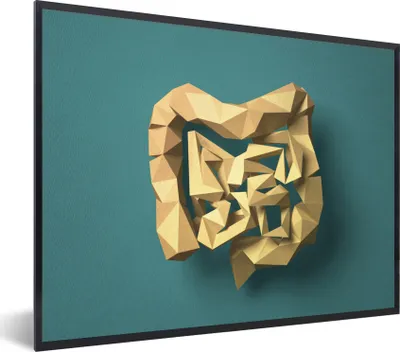Produktbild von MuchoWow® Gerahmtes Poster Papier Doppelpunkt 40x30 cm - Poster mit Schwarzem Bilderrahmen Wandposter Rahmen Foto Bilder - Kunstposter - Wanddekorationen