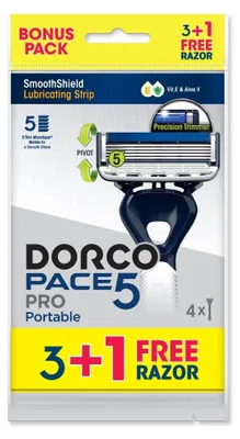 Produktbild von DORCO Pace 5-Klingen-Einwegrasierer 3+1