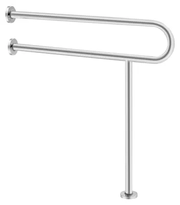 Image de VEVOR WC au sol avec support, 780 x 76 x 800 mm, poignée d'appui murale pour personnes handicapées, acier inoxydable 304, poignée antidérapante, capacité de charge 136 kg