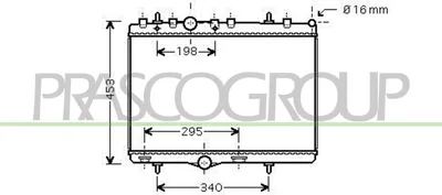 Produktbild von PRASCO CI304R007 Kühler Wasserkühler Motorkühler passend für PEUGEOT 2008 Kombi (CU) 207 (WA, WC) 207 CC (WD) 208 I Schrägheck (CA, CC) für CITROËN
