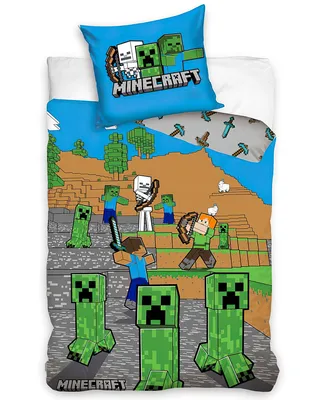Obrázek produktu pro Bavlněné ložní povlečení Minecraft - Time to Mine