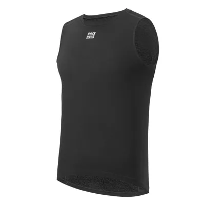 Produktbild von ROCKBROS Road to Sky Unterhemd atmungsaktiv ärmelloses Fahrrad Tank Top aus Wolle für Radfahren Winter Schwarz Größe XXL