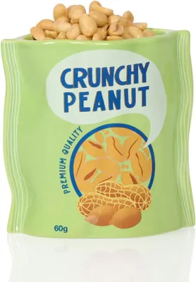 Produktbild von Keramikdose Crunchy Peanut Design Vase glänzend 11,5 x 7 x 12 cm