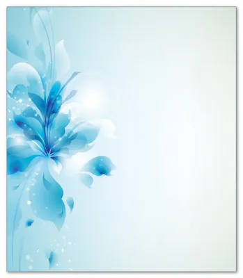 Produktbild von Wallario Herdabdeckplatte aus Glas, Größe 52 x 60 cm 1-teilig, Motiv Blaues Blumenbuket