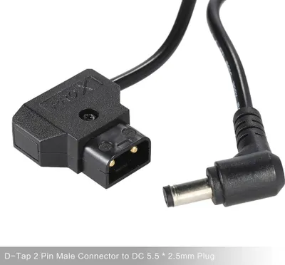 Zdjęcie produktu dla Wtyczka D-Tap 2-pinowa do wtyczki DC 5,5 * 2,5 mm Kabel zasilający do BMCC BMPC DSLR Rig Zasilanie, długość 113 cm