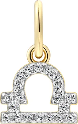 Produktbild von XENOX Charm-Anhänger Sternzeichen WAAGE vergoldet XS10466G