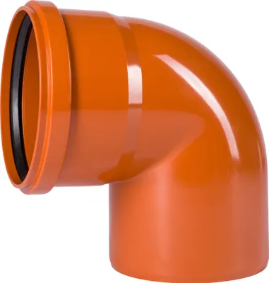 Zdjęcie produktu dla Koleno kanalizační PVC Osma KGB 87°, DN 200, oranžová