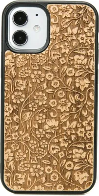 Productafbeelding van Houten hoesje voor iPhone 12 Mini, design: WILDBLOEMEN, kleur: ANIEGRE