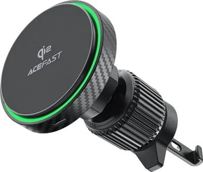 Zdjęcie produktu dla Uchwyt samochodowy Acefast D33 z adowark magnetyczn Qi2 15W do kratki nawiewu - czarny