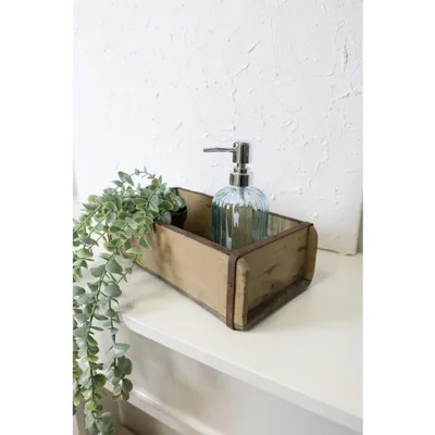 Produktbild von 10x Holzkiste Ziegelform Altholz Buche Organizer Aufbewahrungsbox Vintage