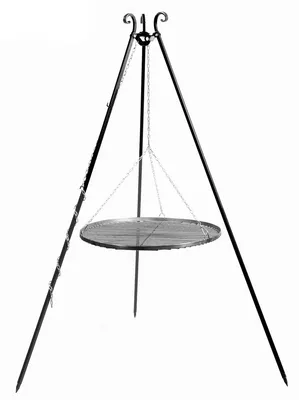Image de CookKing 111220 Barbecue pivotant 180cm - Grille de cuisson en acier brut 50cm
