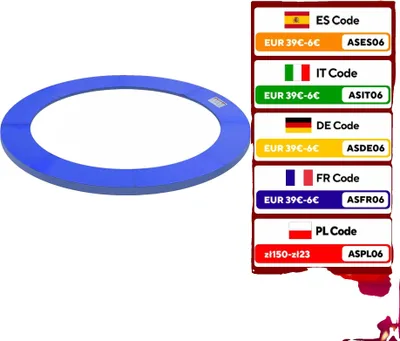 Image de Trampoline, Ø 244 cm, entraînement cardio, bleu