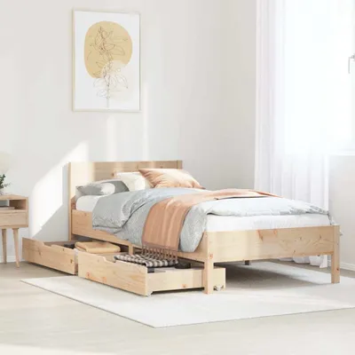 Produktbild von Möbel Massivholzbett ohne Matratze 75x190 cm Kiefernholz - Polsterbett 3301773