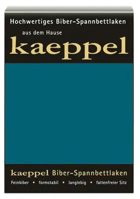Produktbild von Kaeppel Biber Bettlaken Betttuch 100 x 200 cm Spannbettlaken 14 Farben Uni Öko Smaragd