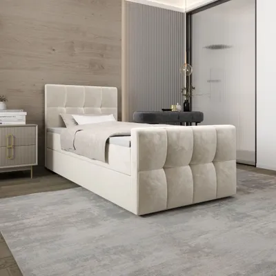 Obrázek produktu pro Jednolůžková boxspringová postel 120x200 ELIONE 1 - béžová