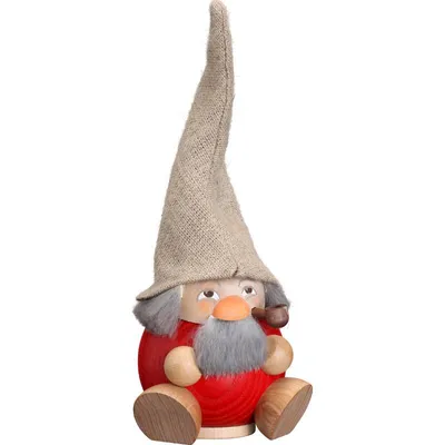 Produktbild von Kugelräucherfigur - Waldzwerg, himbeerrot