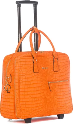 Produktbild von Damen Aktentasche Trolley orange gemustert Bowatex, Umhängetasche Laptoptrolley