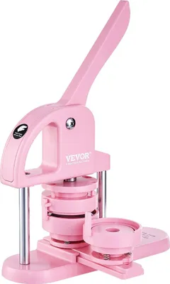 Zdjęcie produktu dla VEVOR Button Maker, ergonomiczna konstrukcja, w tym książeczka Mr Panda, 3 w 1, różowy