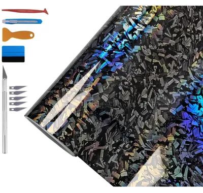 Produktbild von Vinyl-Aufkleber geschmiedete Kohlefaser Chamäleon blasenfrei 100cm x 150cm