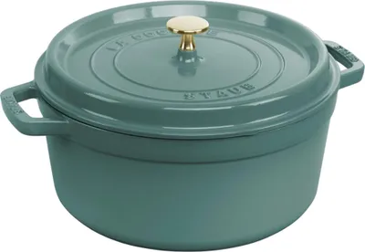 Produktbild von Staub Cocotte, 26 cm | Eukalyptus | rund | Gusseisen La Cocotte Eukalyptus