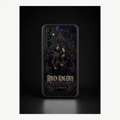 Productafbeelding van Samsung A54 hoesje, telefoonhoesje, beschermhoesje, case met ravenkoning design – LUNØIR ©
