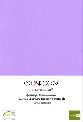 A product image with a light purple background and text and logos at the bottom.