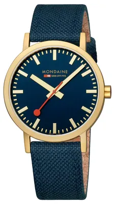Produktbild von Mondaine Herren Uhr Classic Armbanduhr 40 mm A660.30360.40SBQ Textil