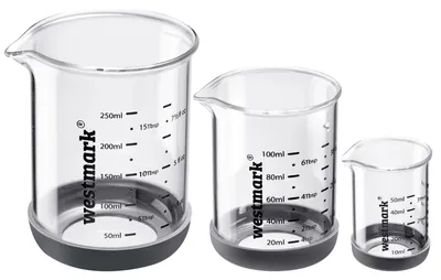 Productafbeelding van Westmark Meetbekerset – Meetbekerset van borosilicaatglas, geschikt voor de vaatwasser