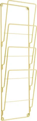 Produktbild von cagü: Exklusiver Design Zeitungsständer [MATS] Gold Hängend 60cm Höhe inkl. Schrauben & Dübel