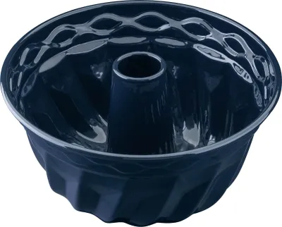Produktbild von Dr. Oetker Gugelhupfform Ø 22 cm BACK-LIEBE EMAILLE, Backform mit schnitt- & kratzfester Emaille-Versiegelung, Bundform für köstlichen Gugelhupf (Farbe: Blau)