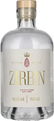 Produktbild von Zirbin Gin mit Zirbe 41,5% Vol. 0,7l