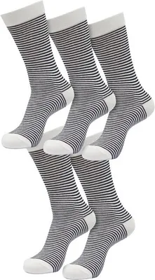 Image de Urban Classics TB6804 | Fine Stripe Socks 5-Pack Chaussettes - Couleur : whitesand/black - Taille : 43-46