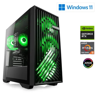 Image de CSL Gaming PC, AMD Ryzen 5 7600, 5100 MHz, GeForce RTX 4060, 16 Go DDR5 RAM, 1000 Go M.2 SSD, Windows 11, USB 3.2 | M10700H