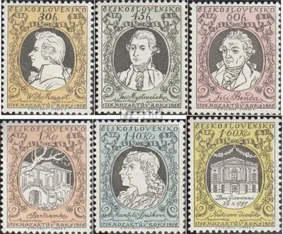 Produktbild von Briefmarken Tschechoslowakei 1956 Mi 968-973 (kompl.Ausg.) postfrisch Musik