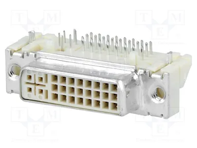 Image de 1 connecteur : DVI-I, broche 29, prise MicroCross DVI, référence 74320-1004, compatible EURO et HDMI