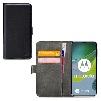 Zdjęcie produktu dla Mobilizepoliuretan Leather Book Case Black Motorola Moto E13