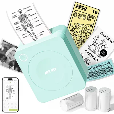 Image de Imprimante thermique mini Nelko PM230, imprimante photo Bluetooth avec application mobile, livrée avec 3 rouleaux