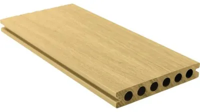 Produktbild von Konsta WPC Terrassendiele Nativo Eiche hellbraun Rundhohlkammerprofil 4000 x 138 x 22,5 mm
