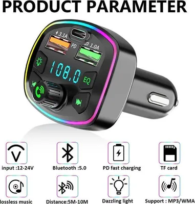 Bluetooth-FM-Transmitter fürs Auto, Bluetooth-Autoradio-Adapter mit MP3-Player, Bluetooth-Zigarettenanzünder fürs Auto