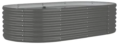 Obrázek produktu pro vidaXL Pozinkovaná ocelová vyvýšená postel 152x80x36 cm šedá