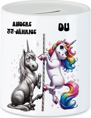 Produktbild von Andere 55-Jährige Du Einhorn Spardose Freund 55 Jahre alt Einzigartig