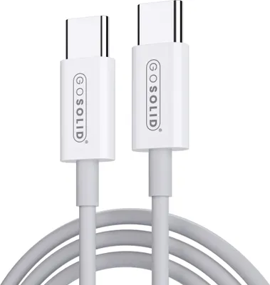 Obrázek produktu pro GO SOLID! Kabel USB-C na USB-C 100W Fast Charge 1M Wit
