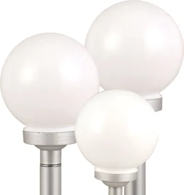 Produktbild von 3er Set LED Außen Solarleuchten, Kugel weiß, 15 und 20 cm