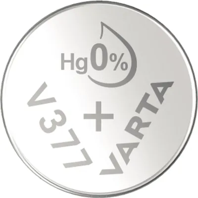 Zdjęcie produktu dla Varta V 377 1.55 V 27 mAh ogniwo do zegarka srebrne