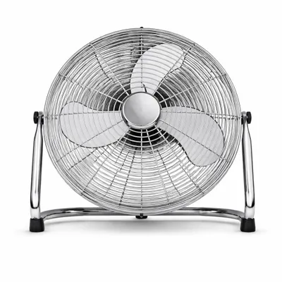 Produktbild von Bodenventilator aus Metall – Design Standventilator extra leise mit 3 Leistungsstufen – mit verstellbarem Neigungswinkel (Bodenventilator Ø 40 cm)