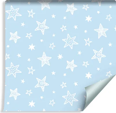 Obrázek produktu pro 10m VLIES TAPETE Roll Dětský pokoj Sky Night Stars Snowflakes XXL