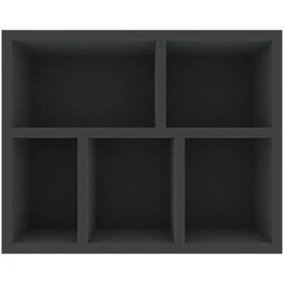 Image de Insert en mousse de 95 mm avec 5 compartiments pour le rangement de miniatures