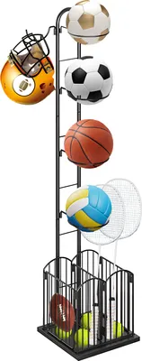 Image de Présentoir de ballons Ball Rack Rack pour ballons de basket-ball, football, volley-ball