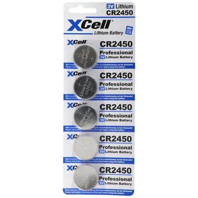 Produktbild von 5er-Sparset CR2450 Lithium Batterie 3V, CR2450 Batterien im praktischen 5er Set